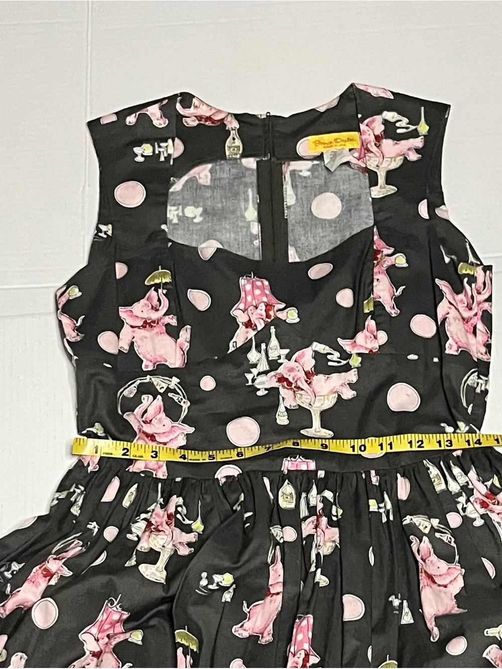 Bernie Dexter Sugar Doll Elephant Print Fit & Flare Dress - Picture 8 of 10